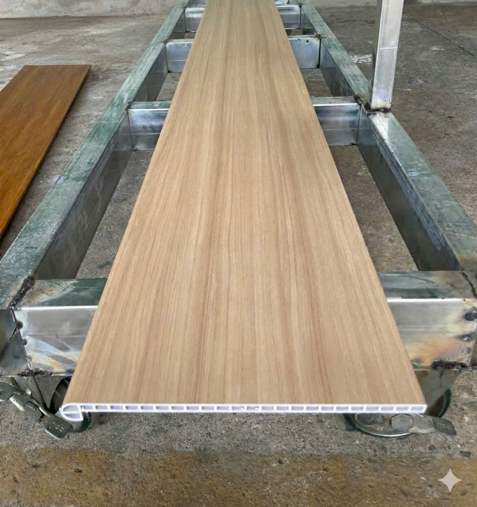 Tấm nhựa lót sàn màu gỗ nhạt