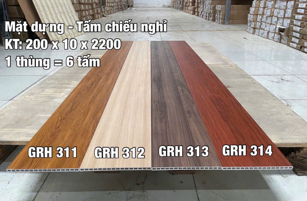 Các mã màu của tấm nhựa lót sàn