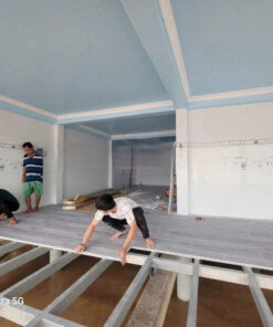 Thi công tấm nhựa lót sàn cho gác lửng - chịu lực tốt