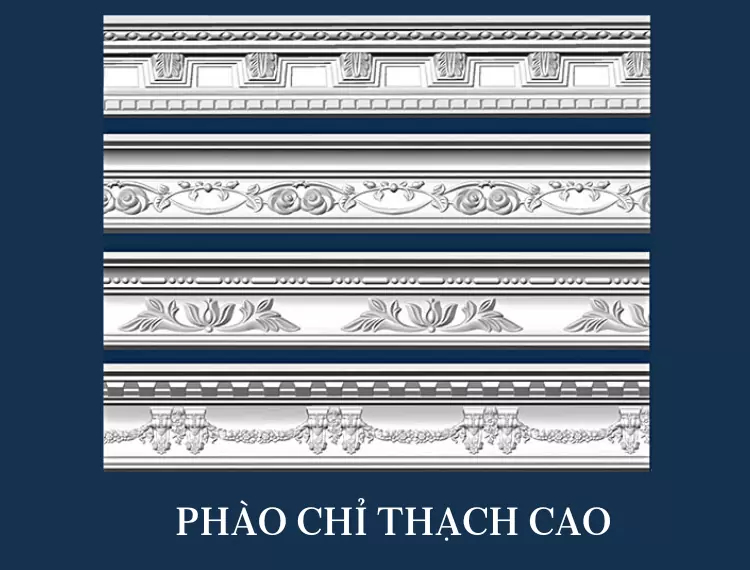 Phào chỉ thạch cao là chi tiết trang trí giúp tăng tính thẩm mỹ và tạo nét tinh tế cho nội thất