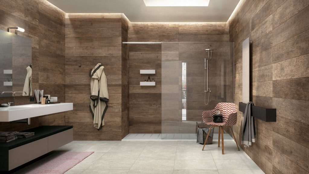 Gỗ ốp tường phòng tắm