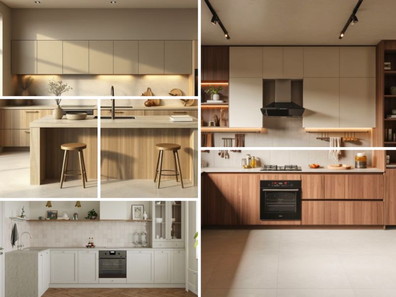 Phòng bếp mệnh Thổ nên chọn gam vàng, nâu ấm để giữ lửa và tạo sự sum vầy.