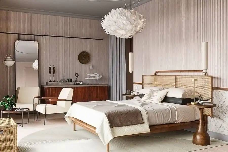 Mẫu nội thất phòng ngủ 19m² – 20m² sang trọng