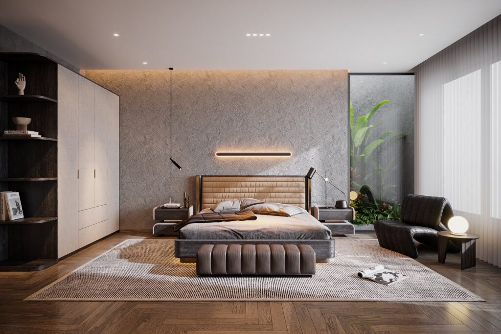 Mẫu nội thất phòng ngủ phong cách hiện đại