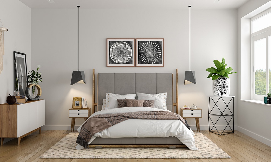 Mẫu nội thất phòng ngủ phong cách Scandinavian