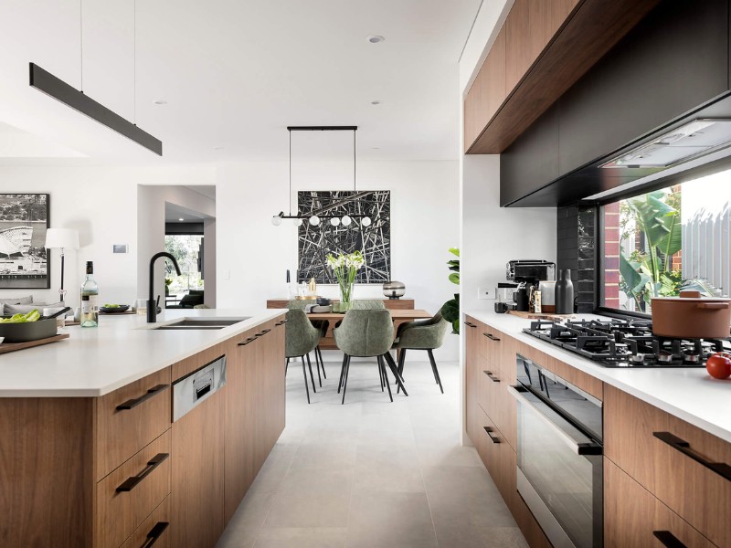 Phòng bếp hiện đại tối giản