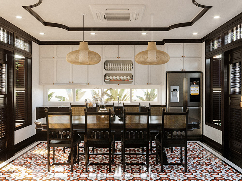 Phòng bếp phong cách Indochine